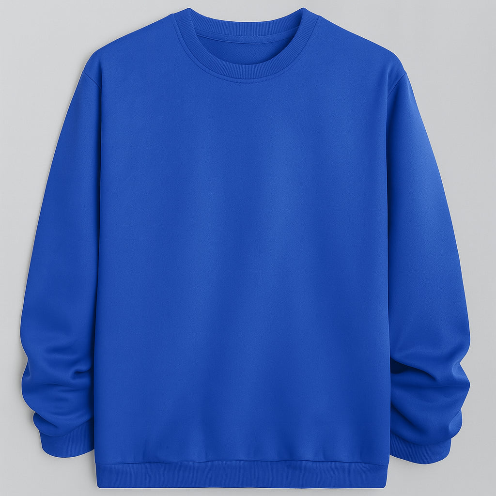 MOLETOM AZUL SEM CAPUZ