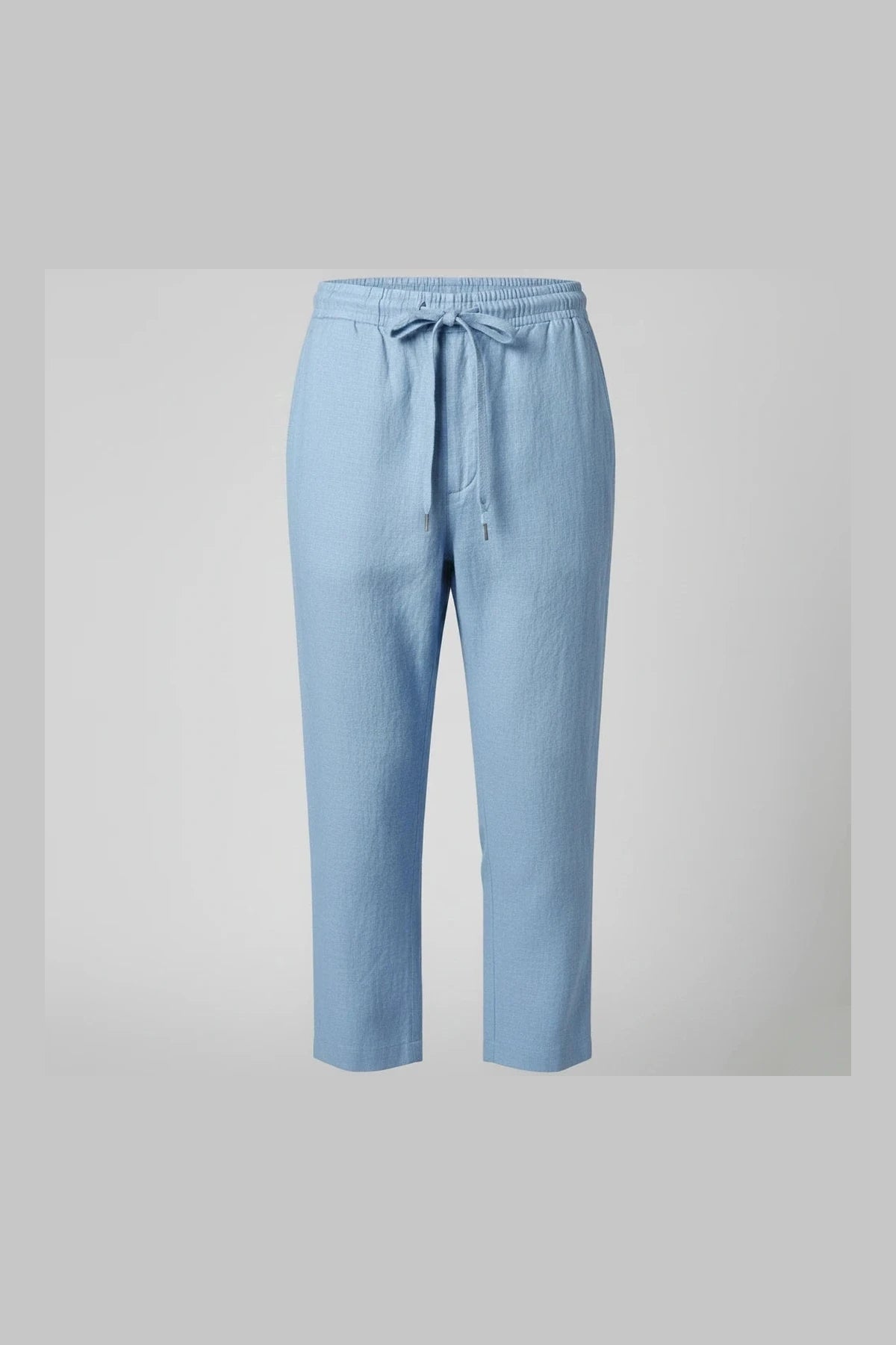 linho calça azul claro