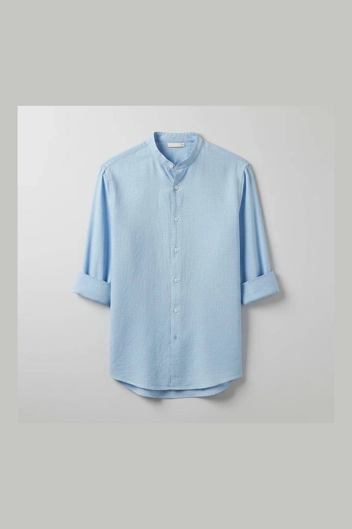camisa azul linho