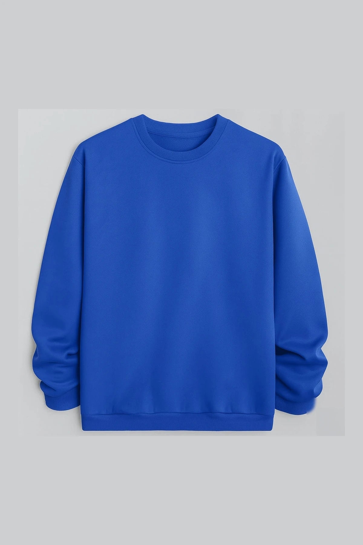 moletom sem capuz azul