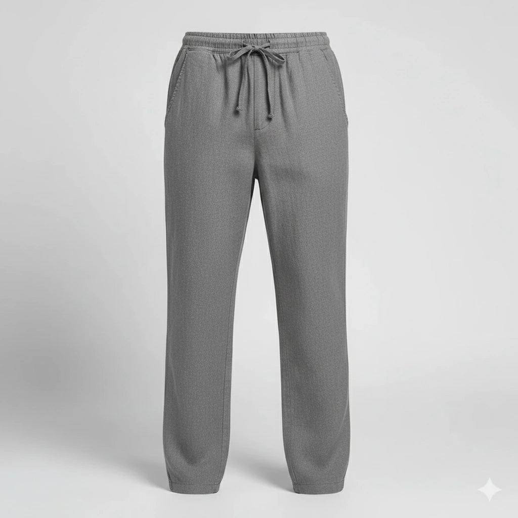 CALÇA CINZA DE LINHO