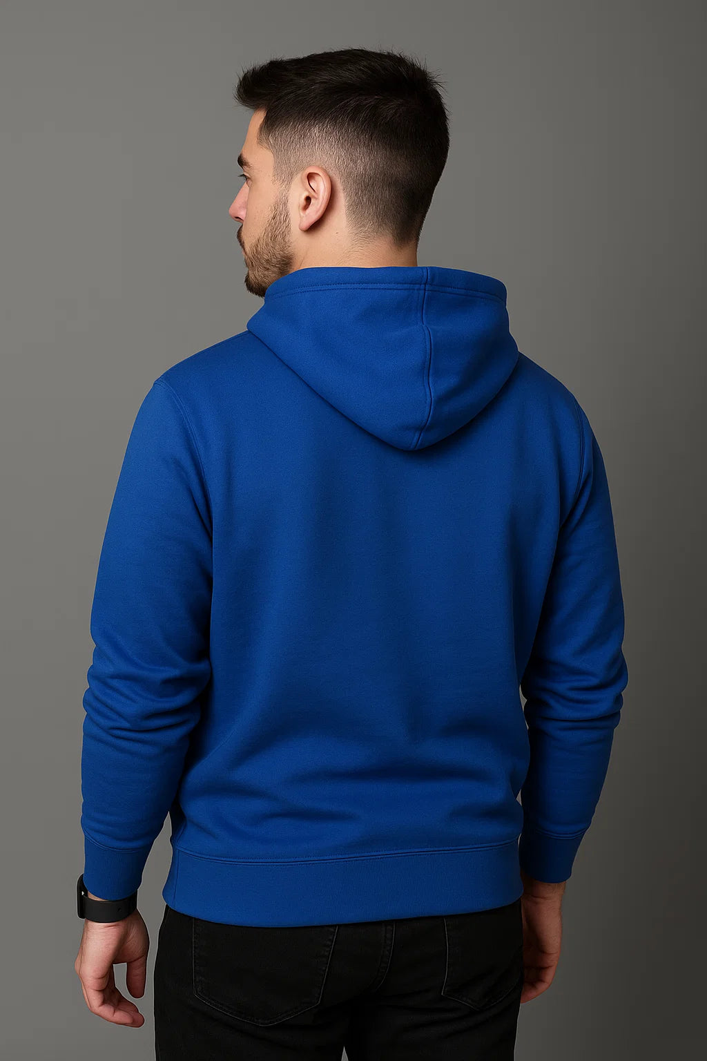 MOLETOM AZUL COM CAPUZ