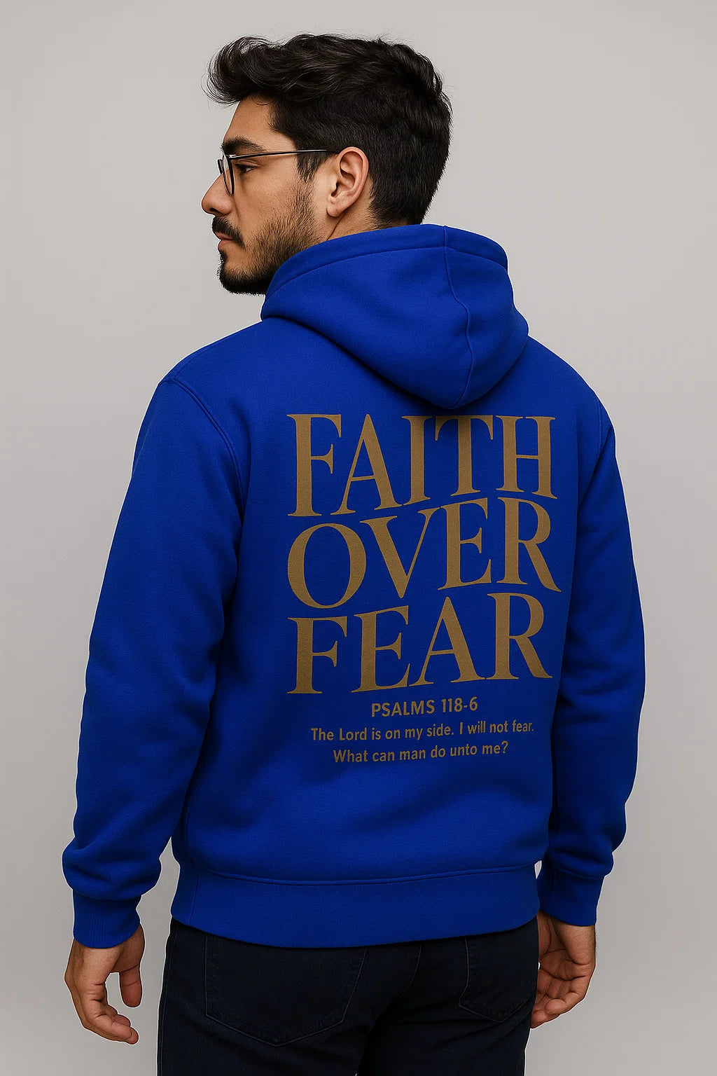 MOLETOM FAITH OVER FEAR AZUL