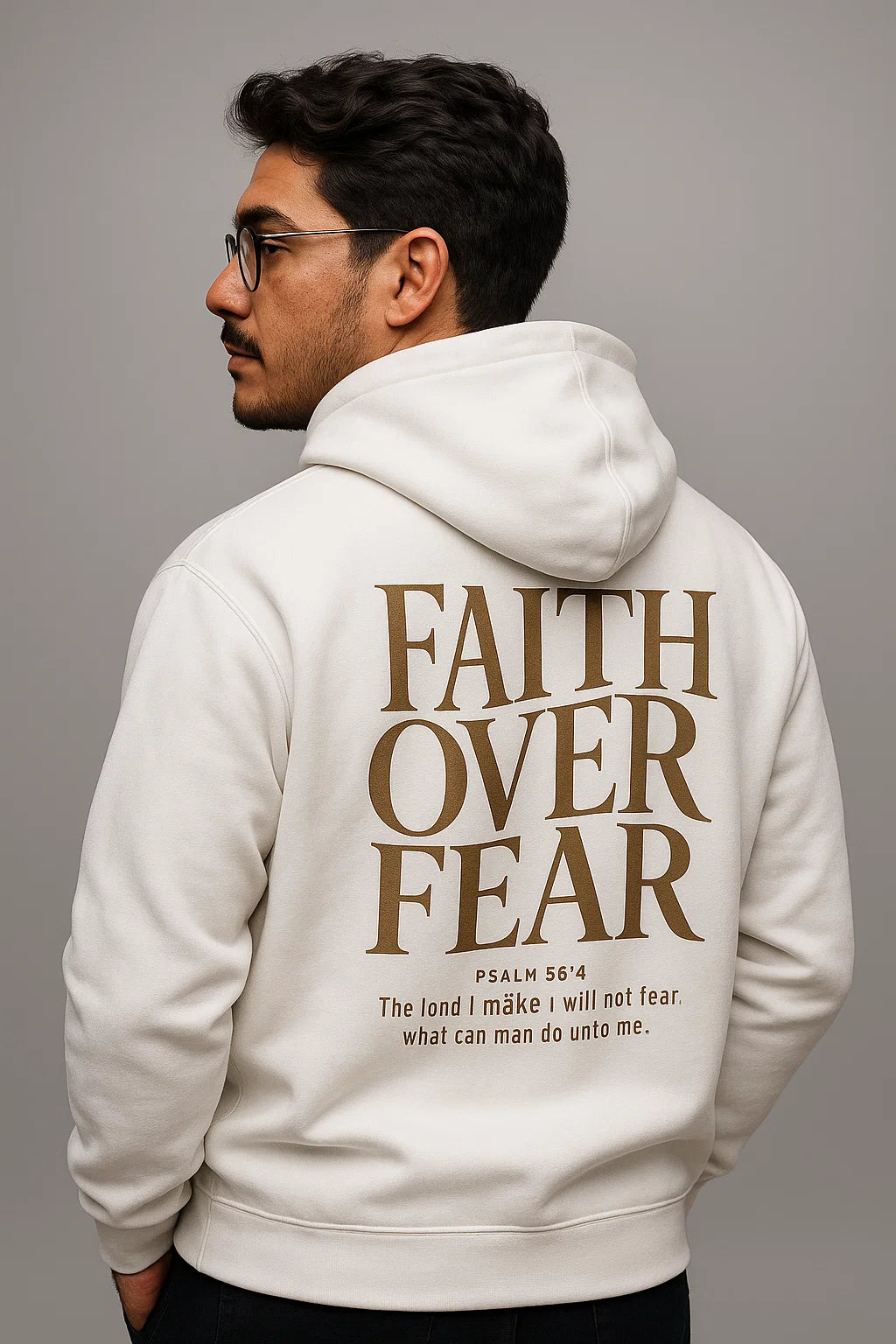 MOLETOM FAITH OVER FEAR BRANCO