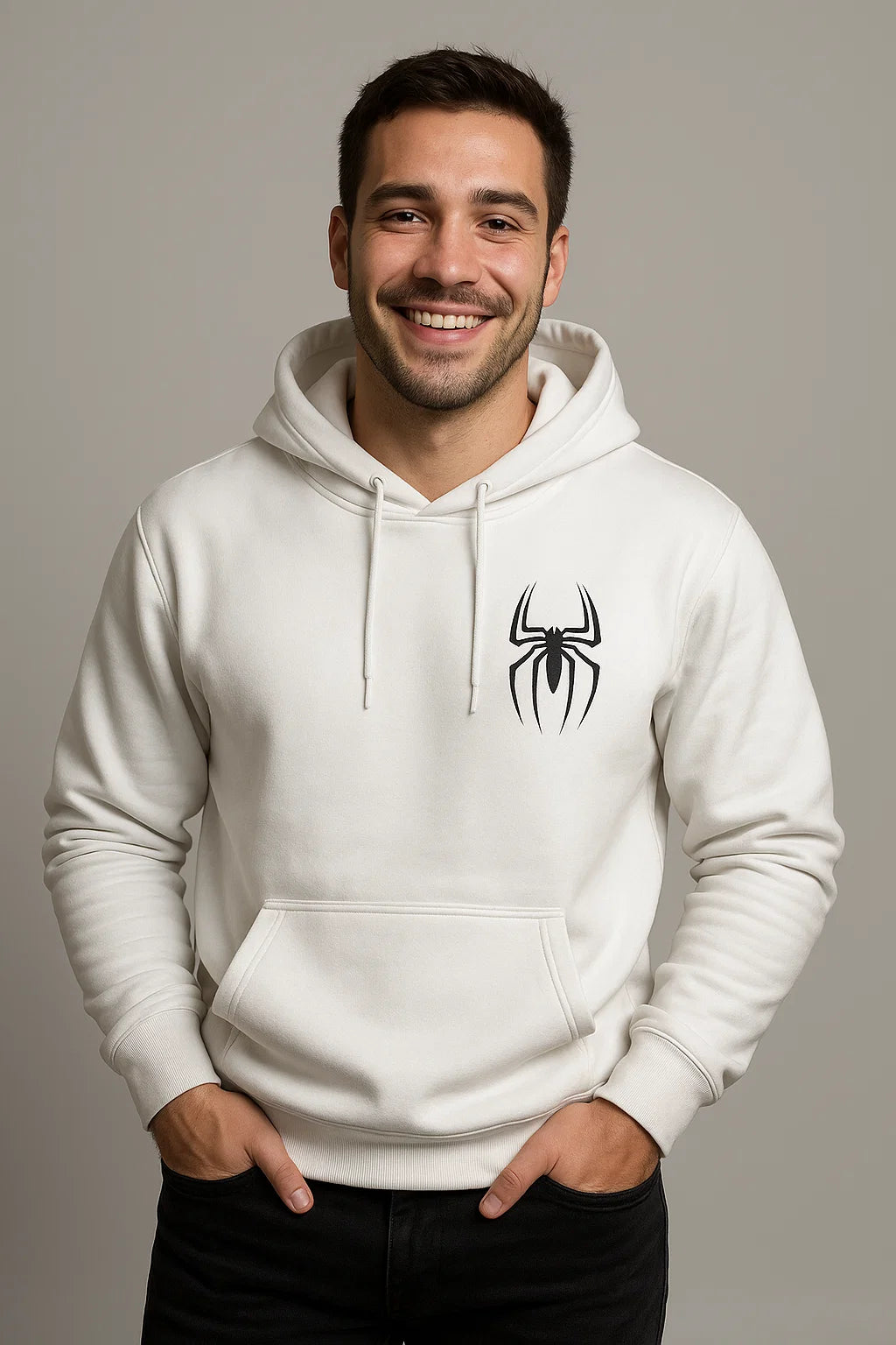 MOLETOM HOMEM ARANHA BRANCO