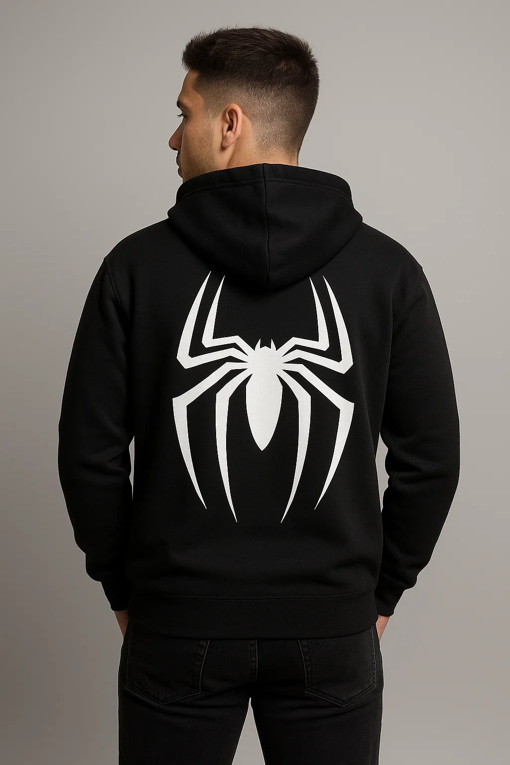 MOLETOM HOMEM ARANHA PRETO