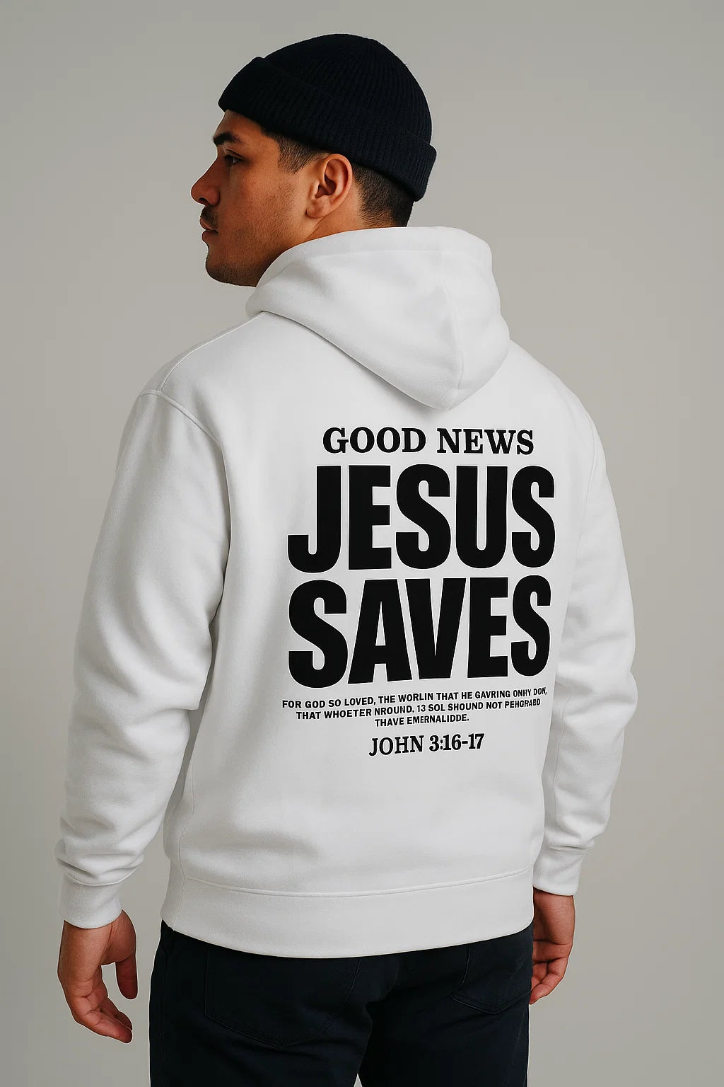 MOLETOM JESUS SAVES BRANCO