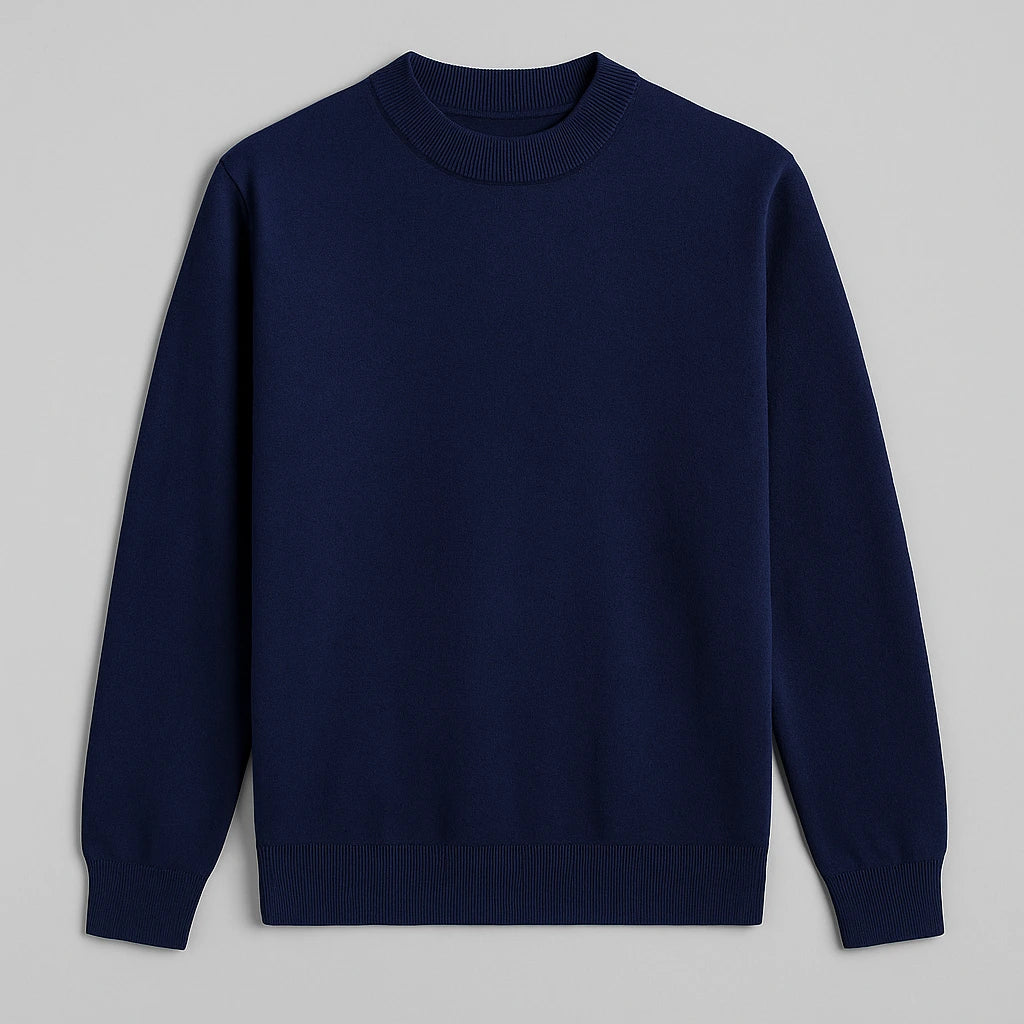 SUÉTER AZUL MARINHO GOLA BAIXA