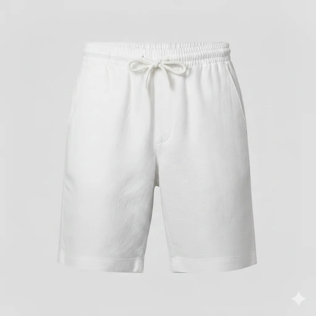 bermuda branca linho