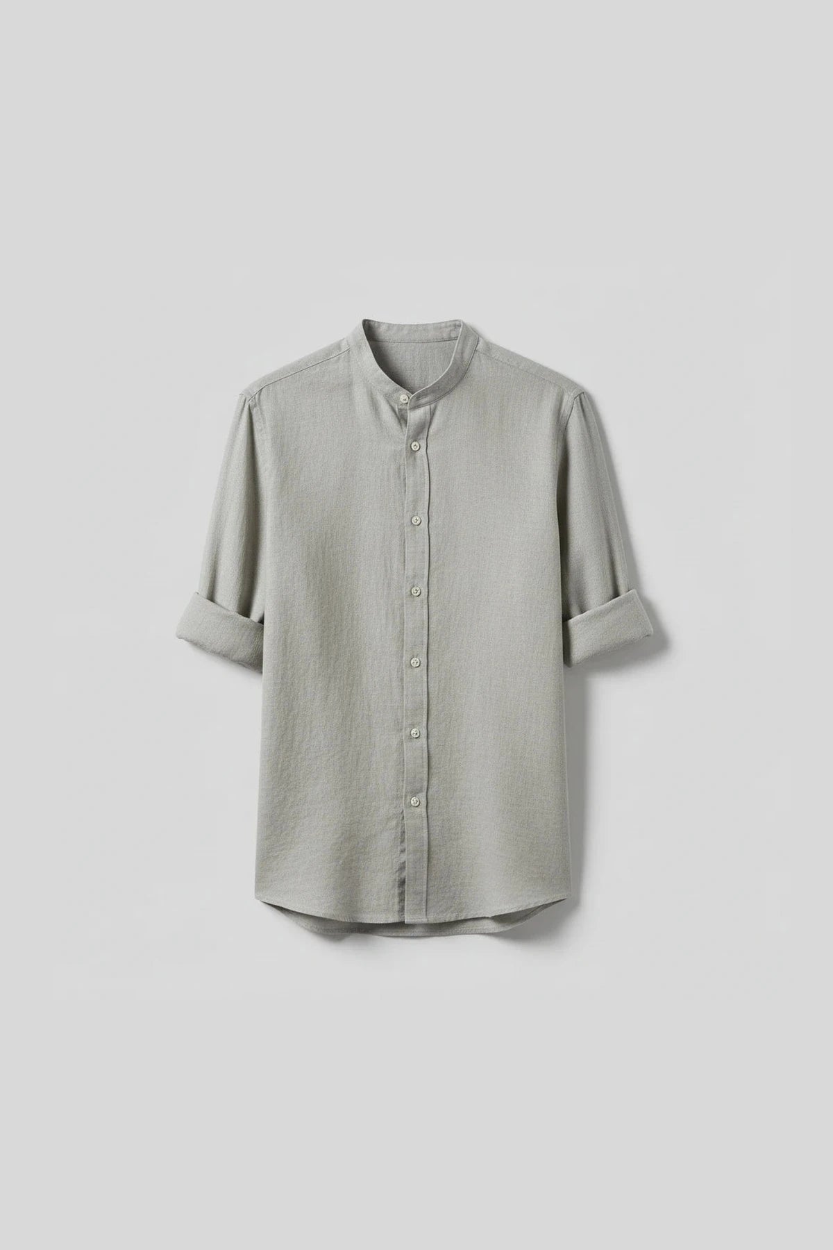 camisa linho cinza