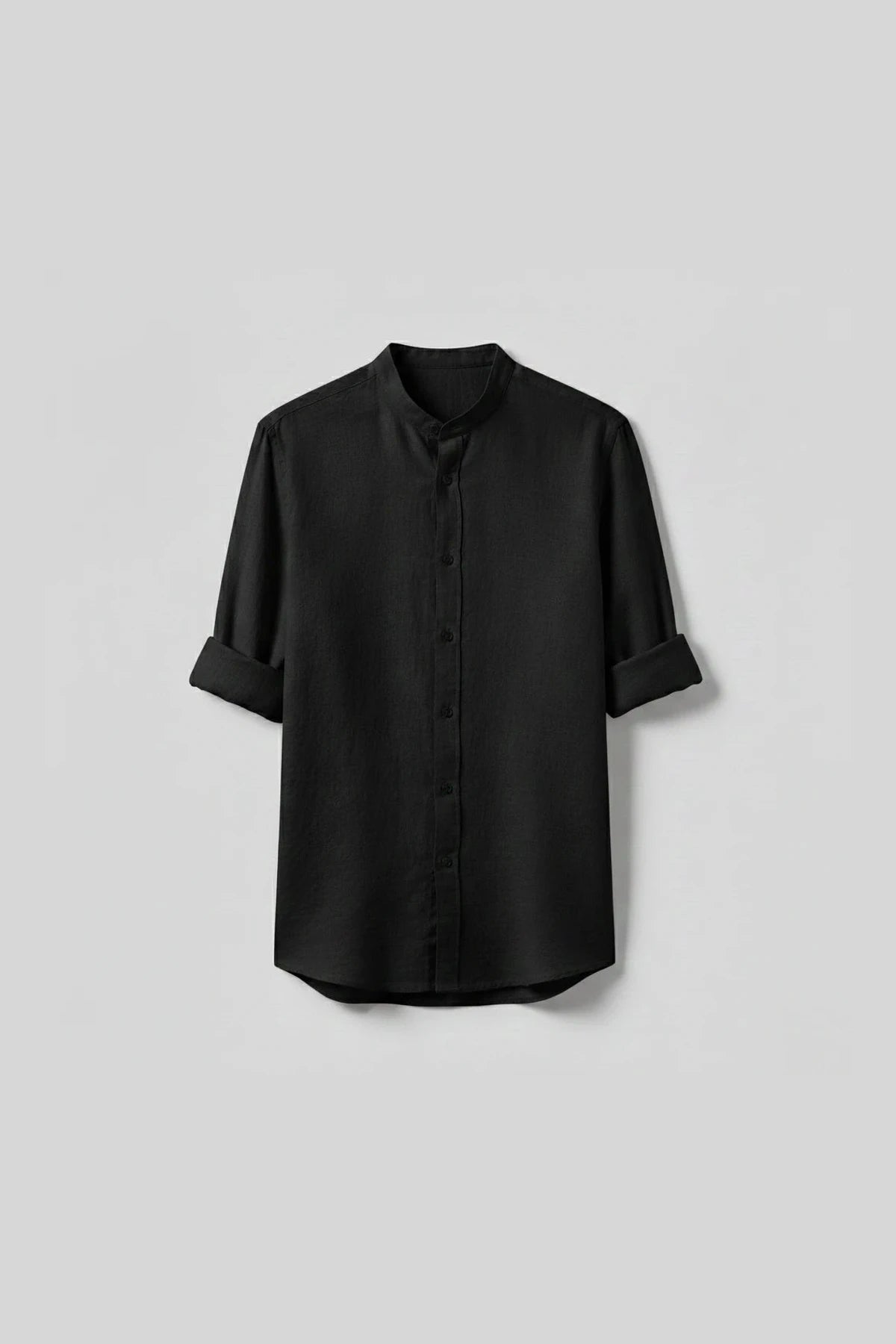 camisa preta linho