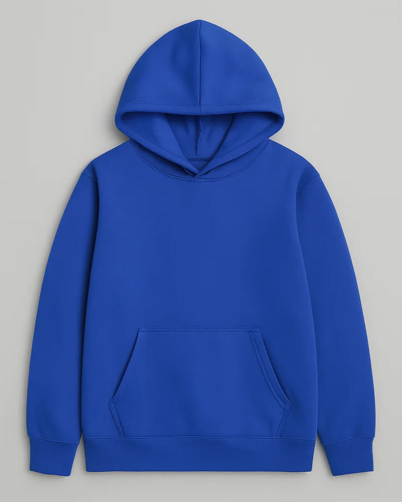 moletom com capuz bolso canguru azul