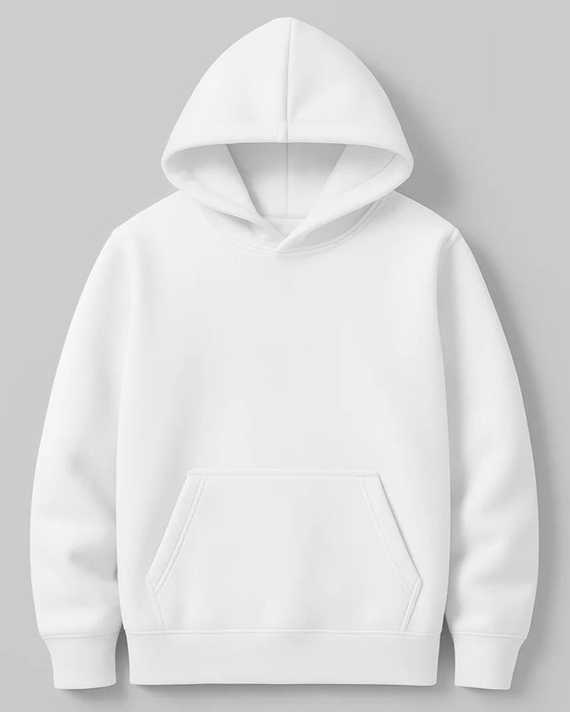 moletom com capuz bolso canguru branco