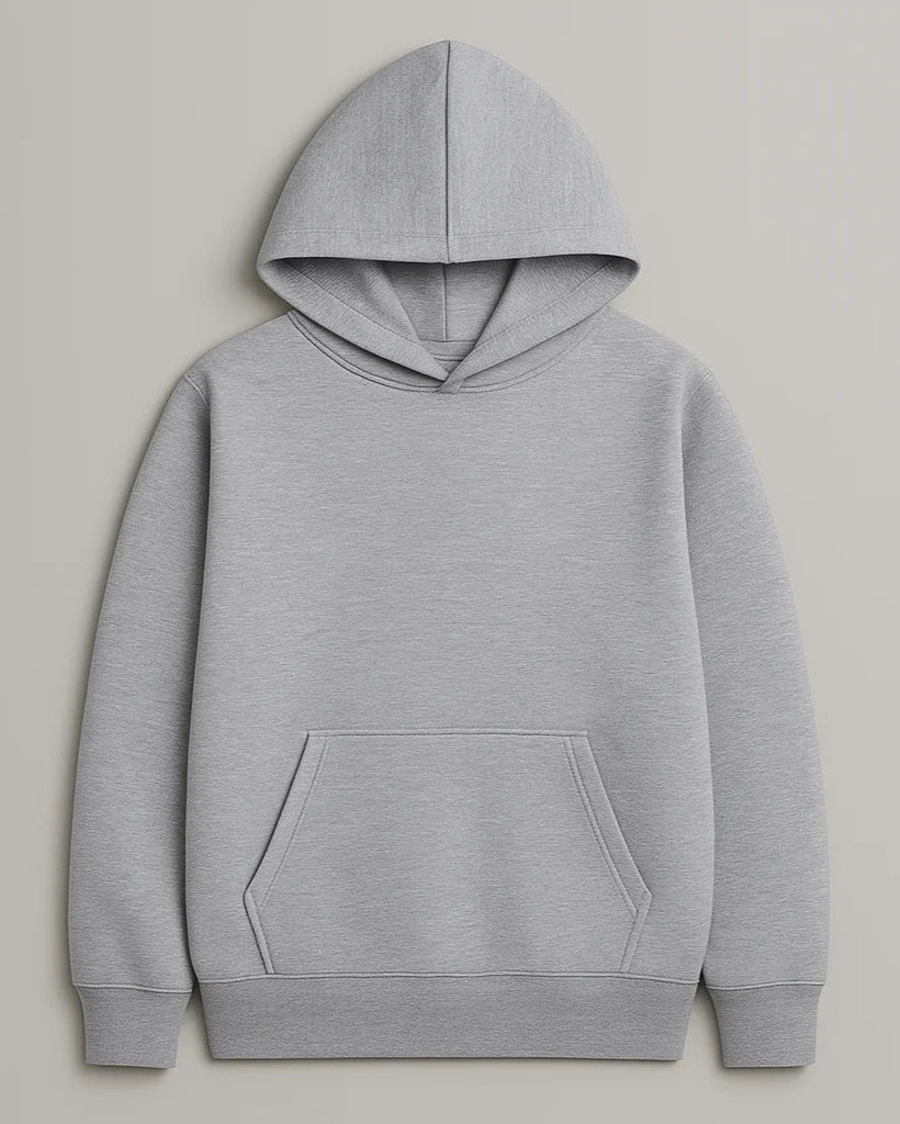 moletom com capuz bolso canguru cinza