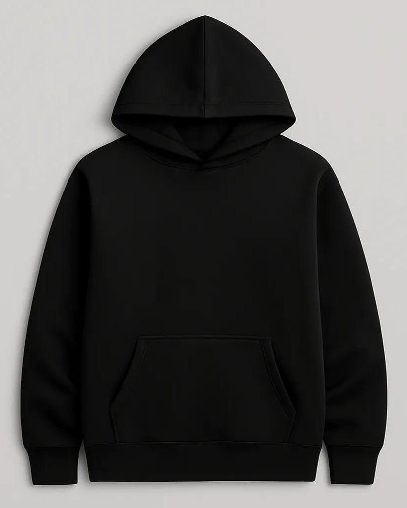 moletom com capuz bolso canguru preto