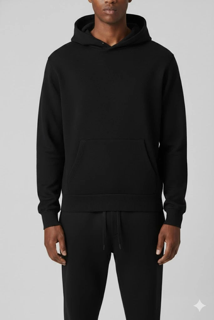 moletom preto com capuz