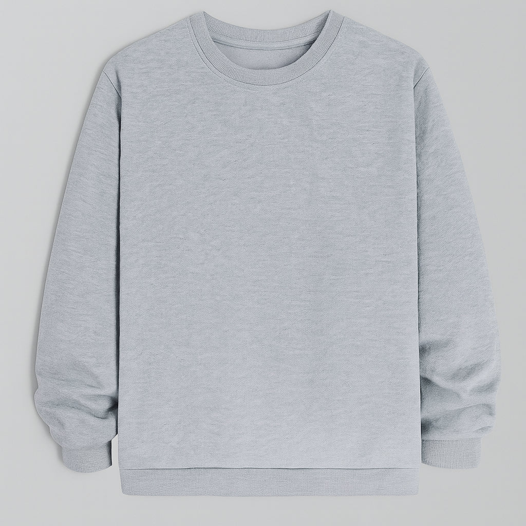 moletom cinza sem capuz