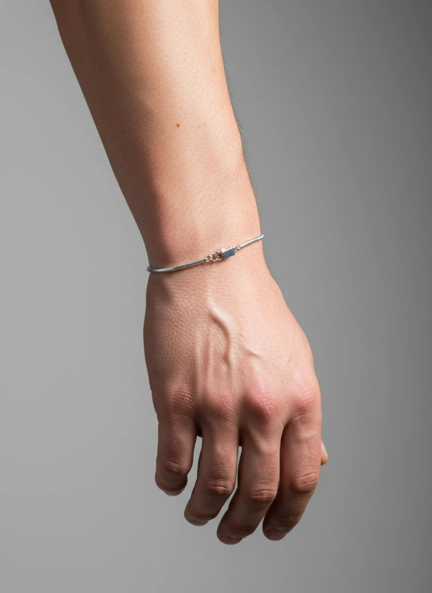 pulseira prata masculina